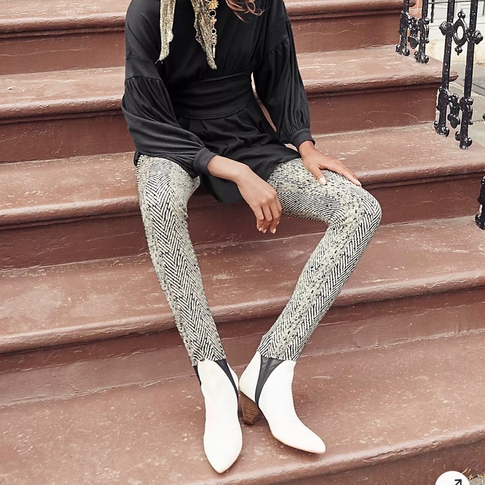 Free People Animal Print Stirrup Primal Legging Pants